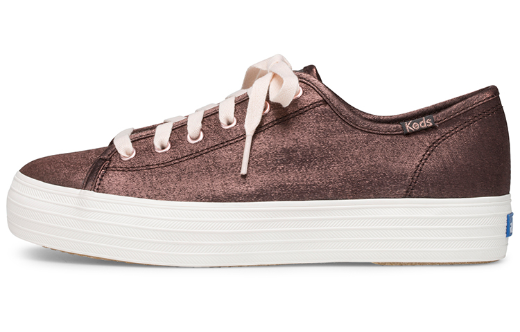 (W) Keds Triple Kick 'Metallic Shantung Dark Red'