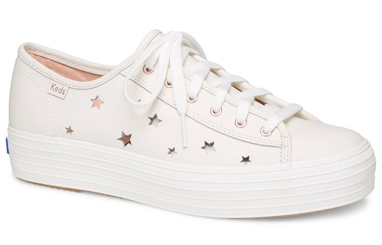 (W) Keds Triple Kick 'Star Leather White' 圖 2