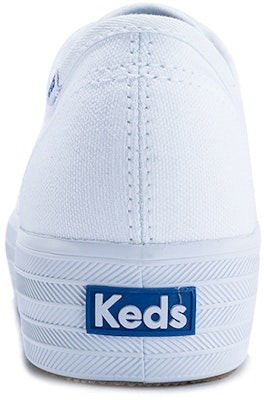 (W) Keds Triple Kick 'White Platform' Putih Bertapak Tinggi WF57306 Shop (W) Keds Triple Kick 'White Platform' Putih Bertapak Tinggi WF57306