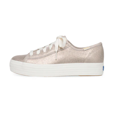 (W) Keds Triple Kick Glitter 'Gold White'