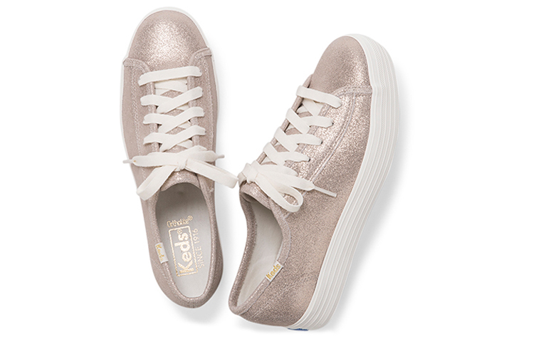 (W) Keds Triple Kick Glitter 'Gold White' 圖 4
