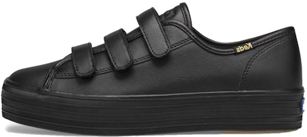 (Women) Keds Triple Kick Velcro Leather 'Black' WH63695 (Women) Keds Triple Kick Velcro Leather 'Black' WH63695