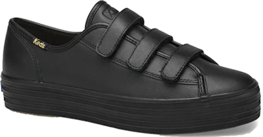 Lookbook Keds Zapatilla Triple Kick魔鬼氈皮革板鞋 女款 黑色