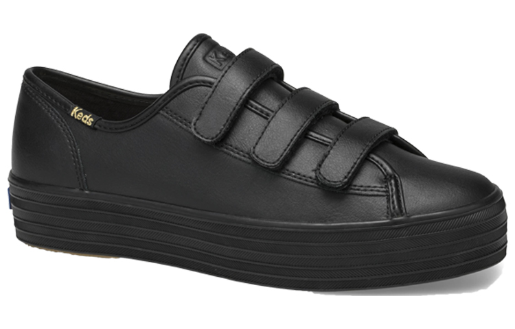 (W) Keds Triple Kick Velcro Leather 'Black' 圖 3