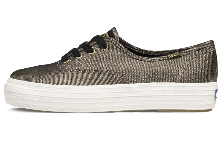 (W) Keds Triple Metallic Twill 'Black Gold'