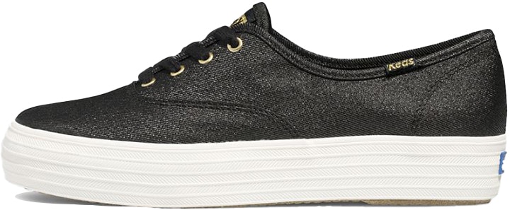 women-keds-triple-metallic-twill-black-white-wf-64030