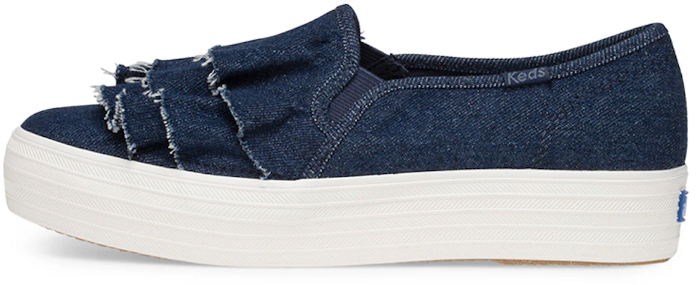 (W) Keds Triple Ruffle Denim Slip-On ''Blauw'' WF59217 Buy (W) Keds Triple Ruffle Denim Slip-On ''Blauw'' WF59217