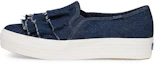 Buy (W) Keds Triple Ruffle Denim Slip-On ''Blauw'' WF59217