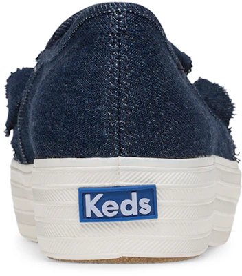 (W) Keds Triple Ruffle Denim Slip-On ''Blauw'' WF59217 Shop (W) Keds Triple Ruffle Denim Slip-On ''Blauw'' WF59217