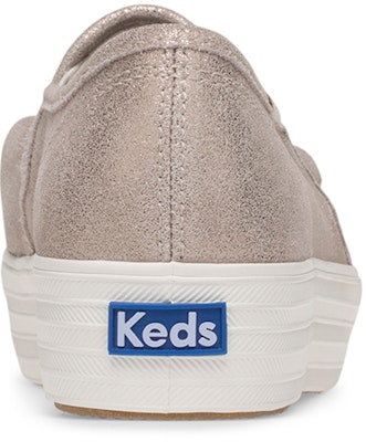 (W) Keds Triple Ruffle Glitter 'Pink Gold Slip-On' Wanita Emas Merah Jambu WH58506 Purchase (W) Keds Triple Ruffle Glitter 'Pink Gold Slip-On' Wanita Emas Merah Jambu WH58506