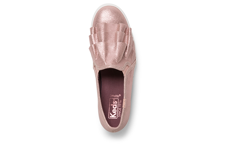 (W) Keds Triple Ruffle Glitter Slip-On 'Rose Gold' 圖 3