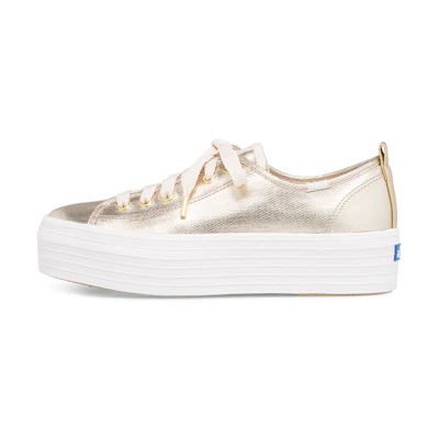 (W) Keds Triple Up 'Metallic Gold Twill'