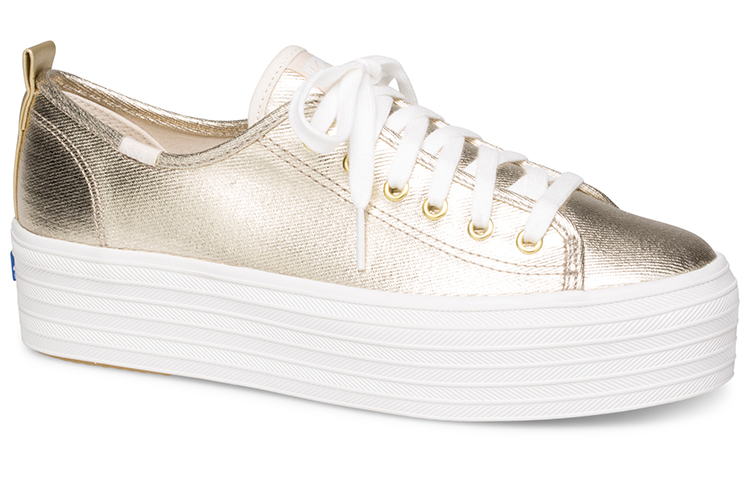 (W) Keds Triple Up 'Metallic Gold Twill' 圖 2