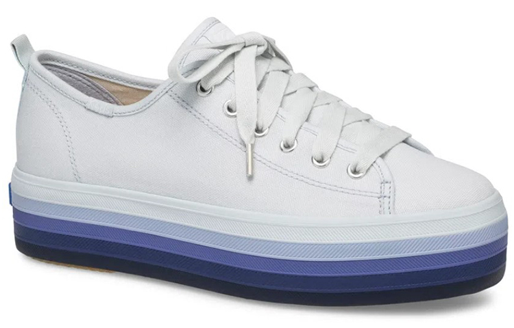 (W) Keds Triple Up 'Rainbow Foxing White Blue' 圖 2
