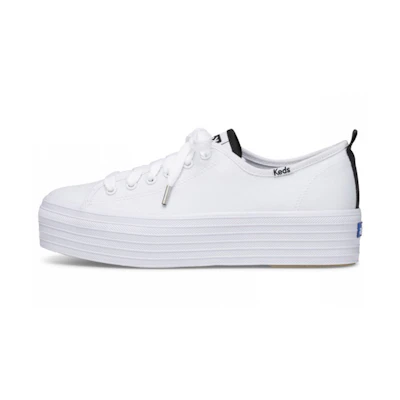 (W) Keds Triple Up Seasonal 'Lightweight Platform Low-Top White'