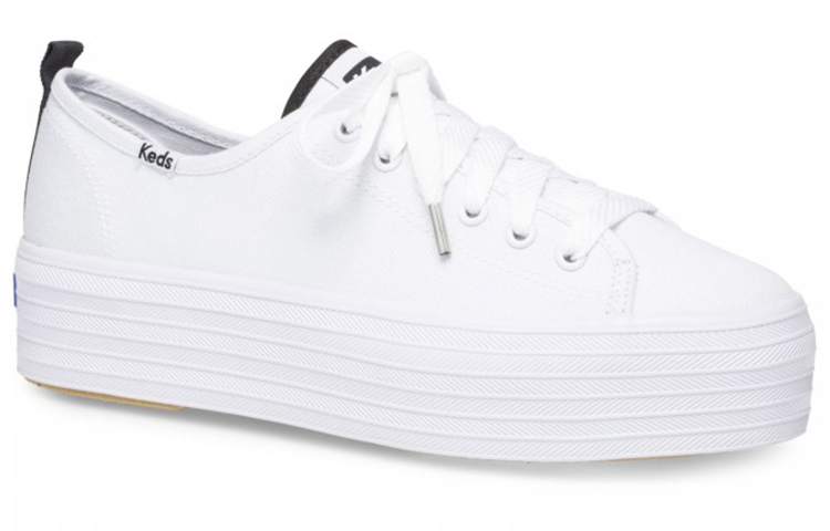 Order (W) Keds Triple Up Seasonal 'Zapatillas Plataforma Blanca de Caña Baja' WF61583