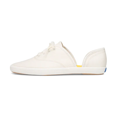 (W) Keds Vintage Champion D'Orsay 'White Slip-On'