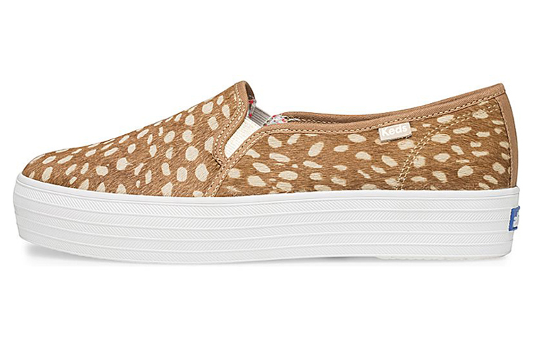 (Women) Keds x Anthropologie Triple Decker Brown 'Leopard Slip-On' WH63053