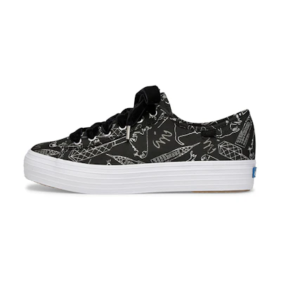 (W) Keds CJW Triple Kick 'Signature Print Black'