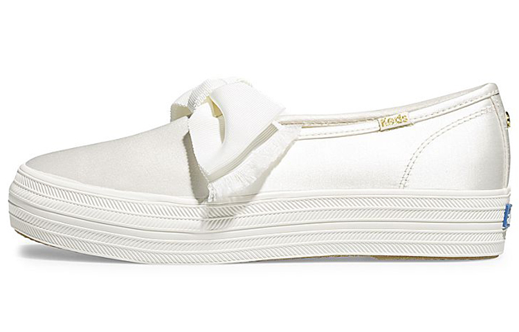 (W) Keds Kate Spade New York Triple Decker 'Satin Bow White'