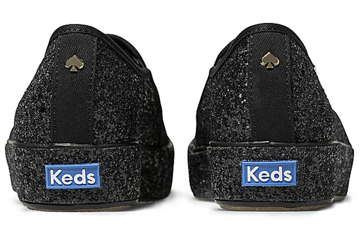 (W) Keds Kate Spade New York Triple Decker 'All Over Glitter Black' 圖 3