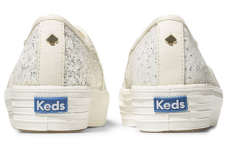 Lookbook (Women) Keds x Kate Spade New York Triple Decker 'Glitter White Slip-On' WF57804