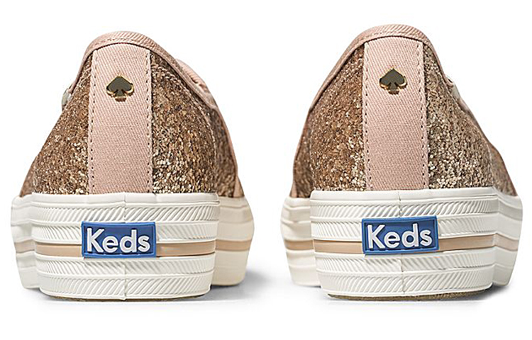 (W) Keds Kate Spade New York Triple Decker Slip-On 'Rose Gold Glitter' 圖 3