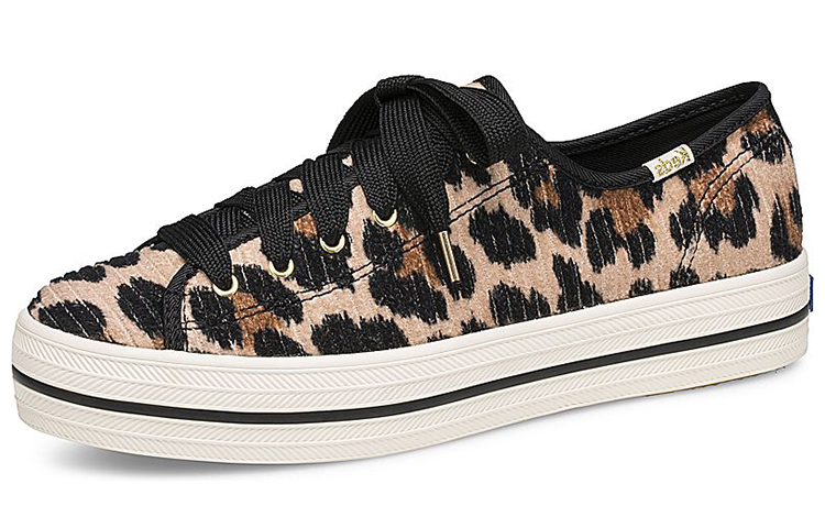 Lookbook (W) Keds x Kate Spade New York Triple Kick 'Leopard Corduroy Hitam Coklat' WF61647