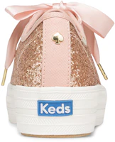 Lookbook Keds x Kate Spade New York 三重踢 閃粉 帆布鞋 女款 玫瑰金