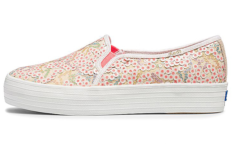 (Women) Keds x Oh Joy! Triple Decker Slip-On 'Sequins Yellow Pink' WF62385