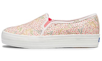 (Women) Keds x Oh Joy! Triple Decker Slip-On 'Sequins Yellow Pink' WF62385 (Women) Keds x Oh Joy! Triple Decker Slip-On 'Sequins Yellow Pink' WF62385