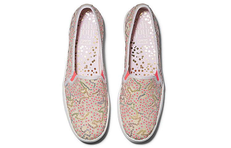 Order (W) ケッズ×Oh Joy! スパンコールスリッポン (黄ピンク) WF62385