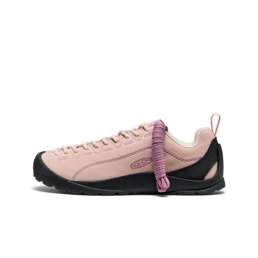 (Women) KEEN Jasper Low Hiking Shoes Light Pink - Leather Outdoor Comfort Grip. 1031341