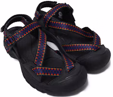Lookbook KEEN ZERRAPORT II 戶外一字扣式休閒露營包頭涼鞋溯溪鞋 女款 黑色/編織