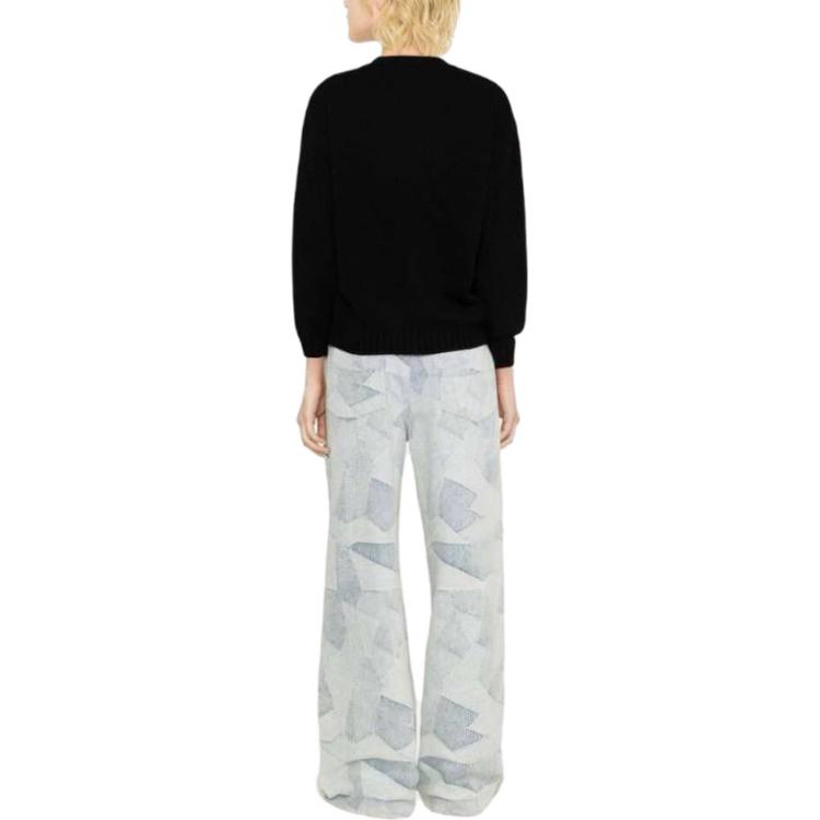 (Women) KENZO  Black Colorblock Logo Knit Pullover Sweater. FD62PU4313LA-99J 圖 5