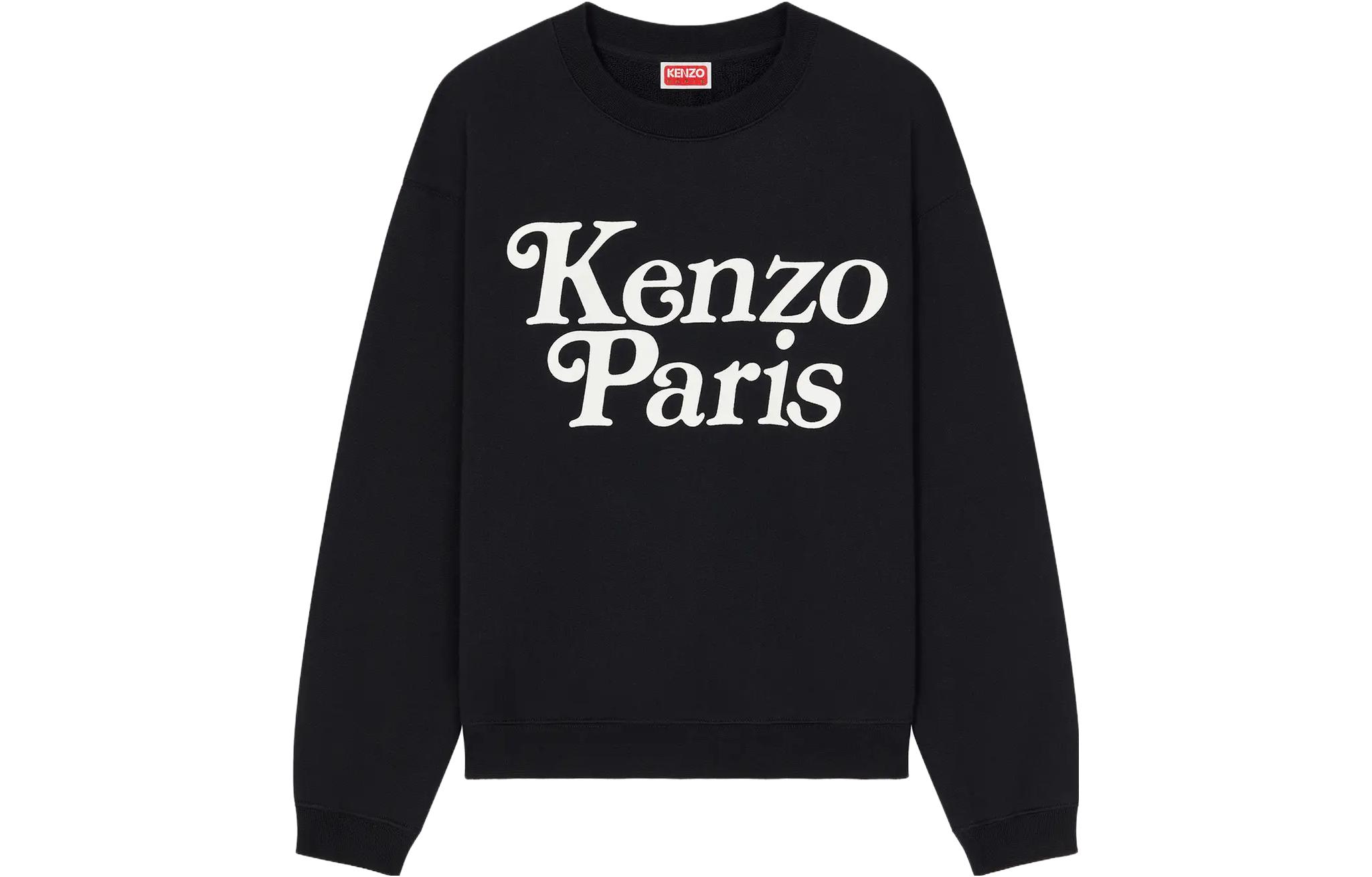 Order (W) KENZO 黑色字母印花圓領長袖運動衫 FE52SW1274MF-99