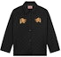 Buy (Women) KENZO Black Long-Sleeve Jacket with Animal Print and Button-Up Design FD62BL1829FM-99
