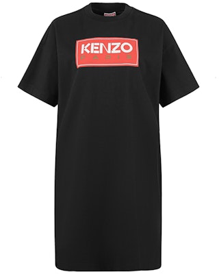 (W) KENZO 黑色宽松版型标志中长款棉质T恤连衣裙. FC62RO7214SY-99A Buy (W) KENZO 黑色宽松版型标志中长款棉质T恤连衣裙. FC62RO7214SY-99A