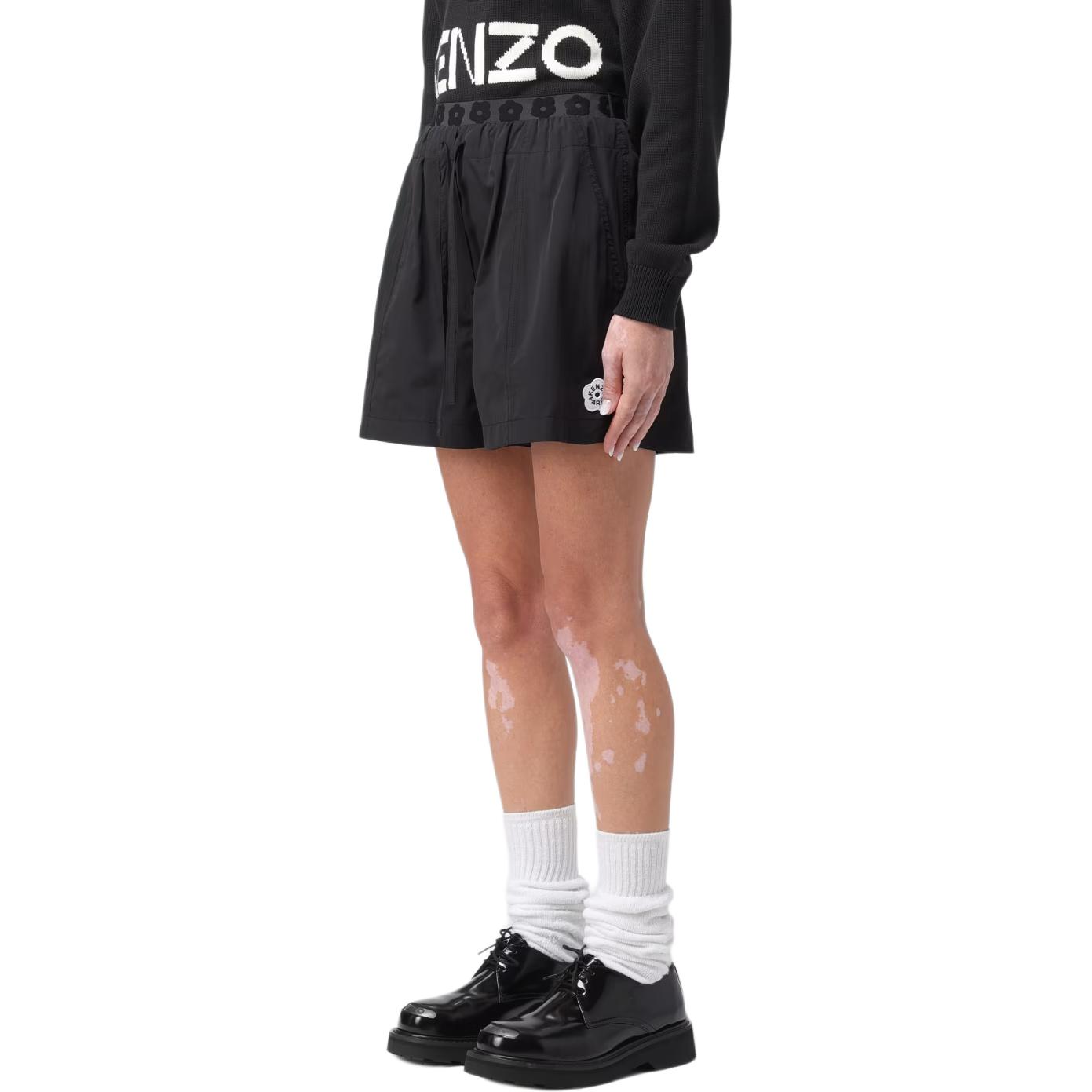 Shop (W) KENZO 黑色寬鬆版型標誌短褲. FE52SH0749FI-99
