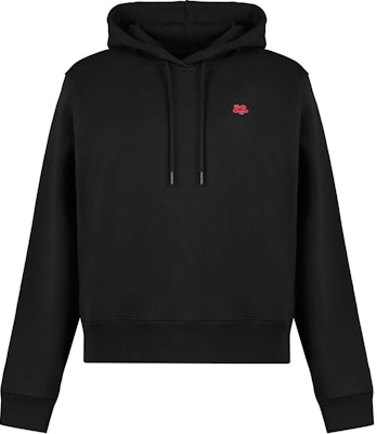 (Women) KENZO Black Pullover Hoodie with Letter Pattern Print. FE62SW1624MT-99J Order (Women) KENZO Black Pullover Hoodie with Letter Pattern Print. FE62SW1624MT-99J