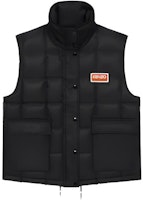 (Women) KENZO Black Sleeveless Loose Fit High Collar Vest FD62OU1179NI-99 (Women) KENZO Black Sleeveless Loose Fit High Collar Vest FD62OU1179NI-99