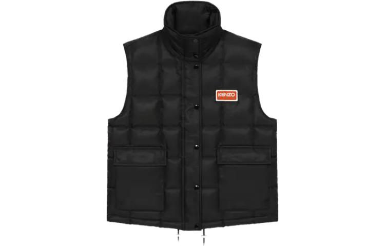 Order (W) ケンゾー ブラック ノースリーブ ルーズフィット ハイカラー ベスト FD62OU1179NI-99