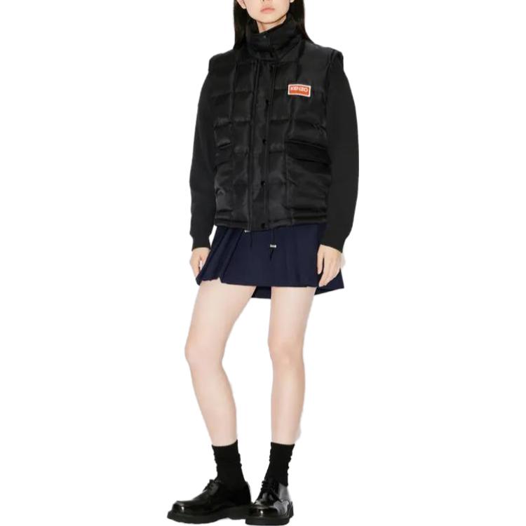 Details for (W) ケンゾー ブラック ノースリーブ ルーズフィット ハイカラー ベスト FD62OU1179NI-99