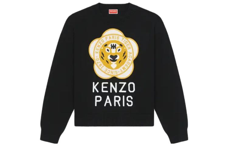 (Women) KENZO  Black Sweater with Letter and Animal Print Design FD62PU4263BB-99J 圖 2