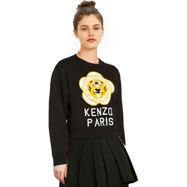 (Women) KENZO  Black Sweater with Letter and Animal Print Design FD62PU4263BB-99J 圖 5