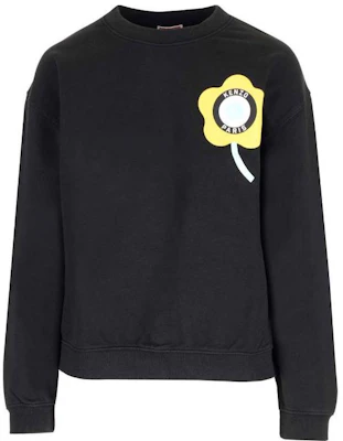 (Women) KENZO Black Sweatshirt with Solid Pattern Print. FD62SW0684MF99J Order (Women) KENZO Black Sweatshirt with Solid Pattern Print. FD62SW0684MF99J
