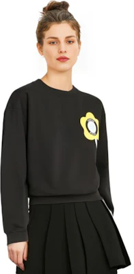 (Women) KENZO Black Sweatshirt with Solid Pattern Print. FD62SW0684MF99J Details for (Women) KENZO Black Sweatshirt with Solid Pattern Print. FD62SW0684MF99J