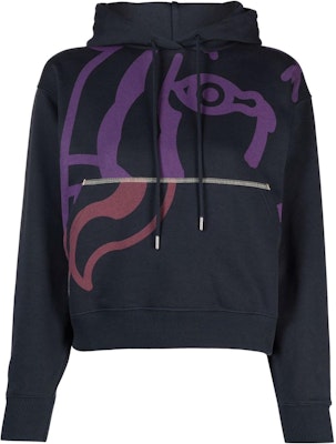 (W) KENZO Hoodie Biru Cetakan Abstrak. FB62SW6624MO-79 Order (W) KENZO Hoodie Biru Cetakan Abstrak. FB62SW6624MO-79