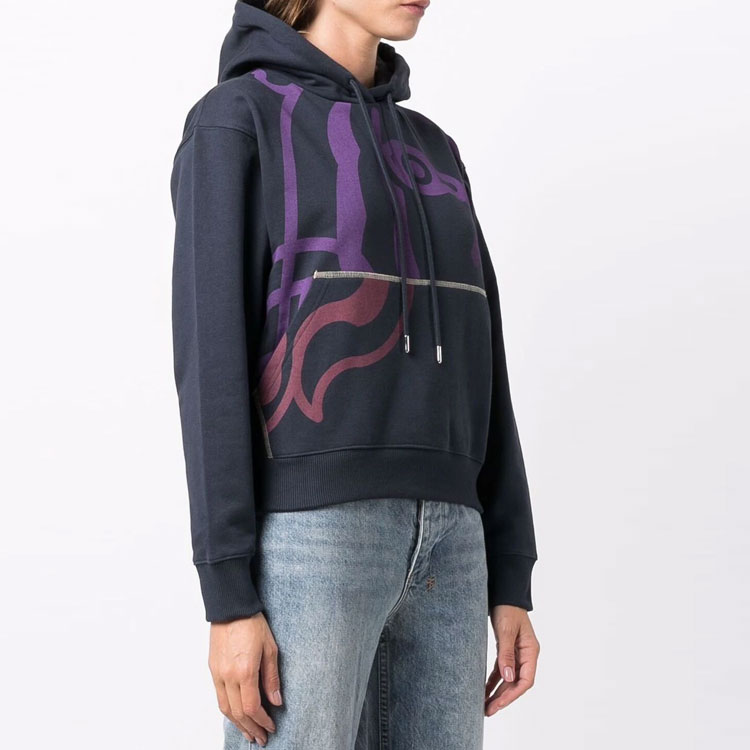 Purchase (W) KENZO Hoodie Biru Cetakan Abstrak. FB62SW6624MO-79