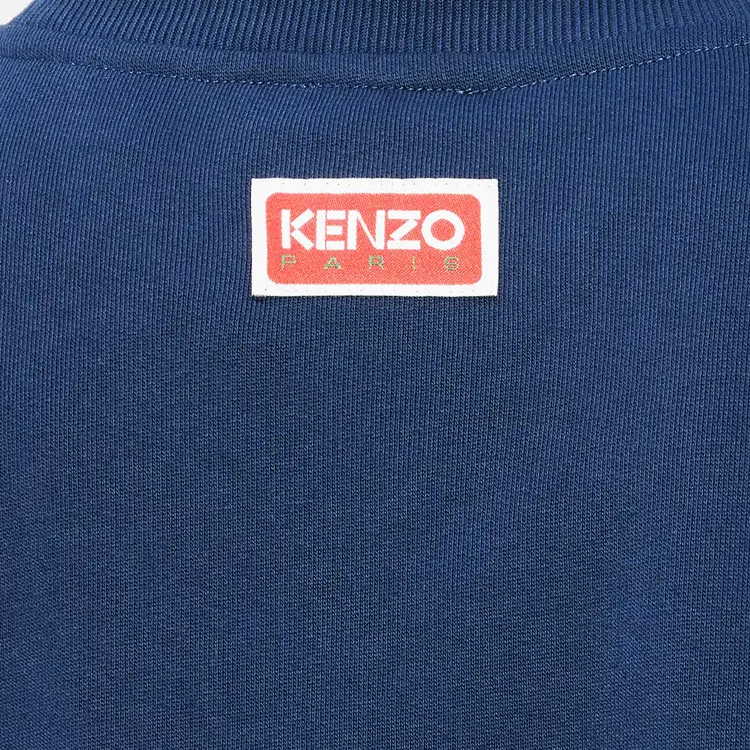 (Women) KENZO  Blue Crewneck Sweatshirt with Logo Graphic Print. FE52SW1364MF-77 圖 7